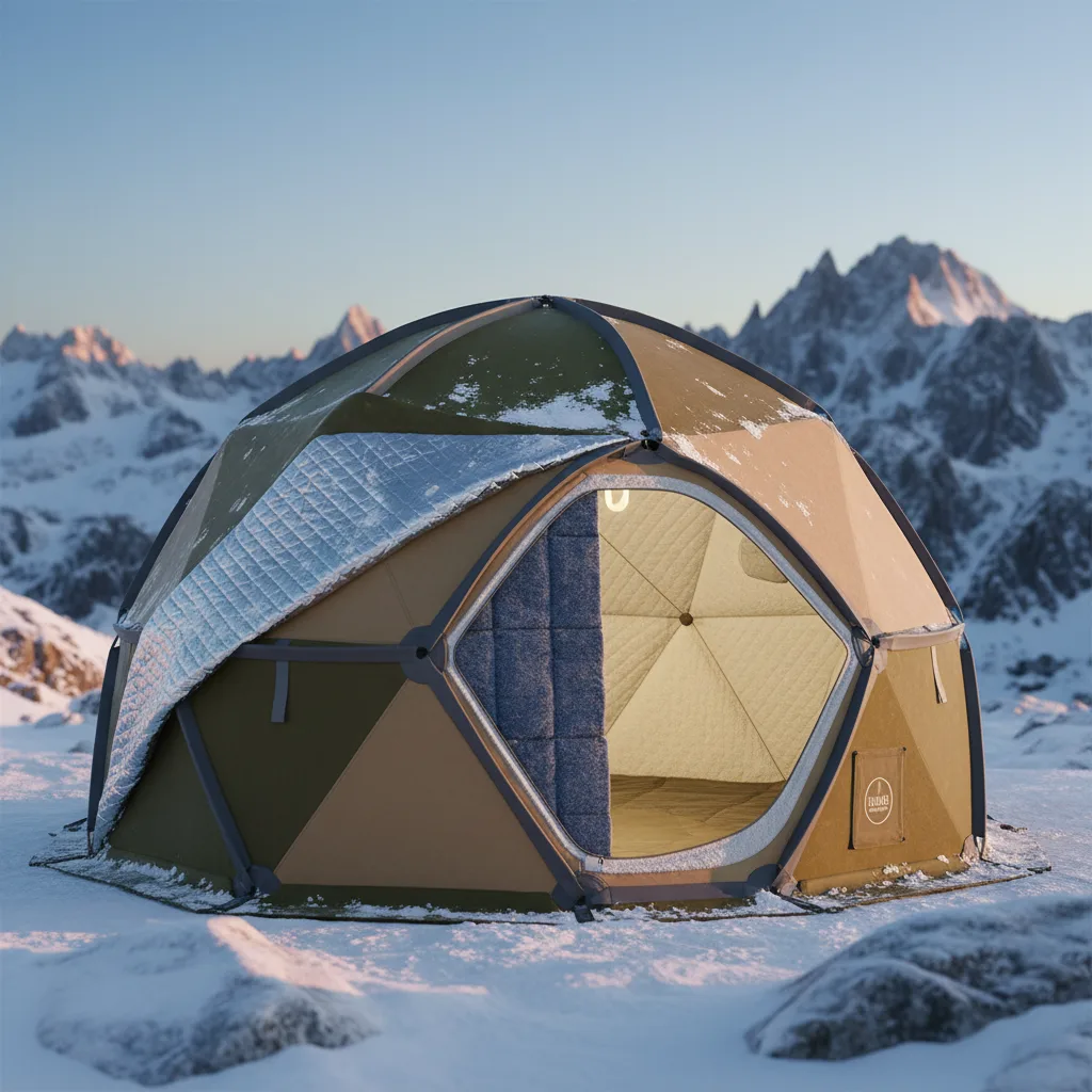 Four-layer insulated ice shelter
